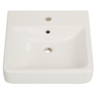 Plieger Seattle pack lavabo – 45 x 45 x 15,8 cm – céramique blanc brillant – robinet chromé