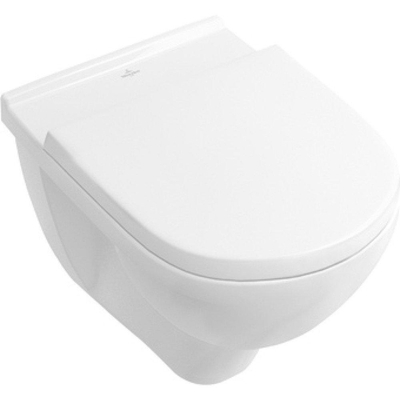 Villeroy & Boch O.novo ensemble WC avec réservoir encastré Geberit avec cuvette suspendue à chasse profonde blanc abattant soft close et plaque de commande taupe avec boutons ronds blanc