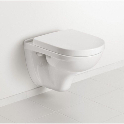 Villeroy & Boch O.novo Compact Set encastrable Pack WC suspendu à fond creux avec abattant softclose et plaque de finition Blanc