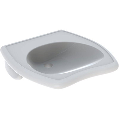 Geberit 300 Comfort Vitalis rolstoelwastafel - 55x55x15cm - met kraangat - zonder overloop - inclusief KeraTect - wit