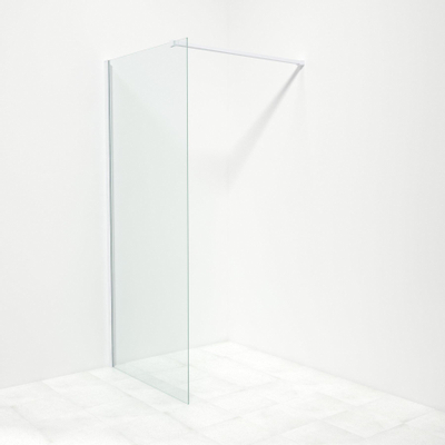 Saniclass Bellini inloopdouche - 90x200cm - helder glas - mat wit