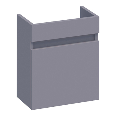 BRAUER Joy meuble sous-lavabo pour lave-mains - 40x45x22cm - 1 porte - sans poignée - ouvrant à droite - gris mat