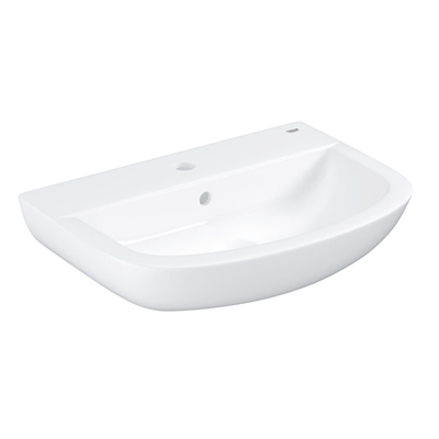 Grohe Bau Wastafel - 1 kraangat - met overloop - 55.3x38.6cm - wit