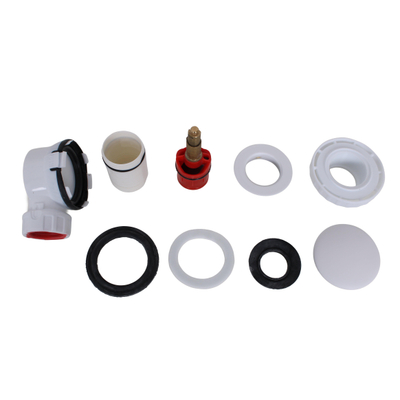 Zeza Arte siphon - 6,7cm - gain de place - rond - solid surface - blanc mat