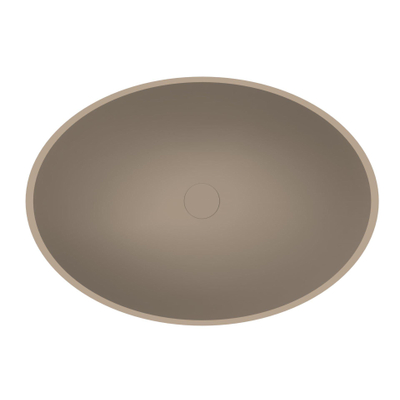 Arcqua Prince vasque à poser - ovale - 49x34cm - mat truffe