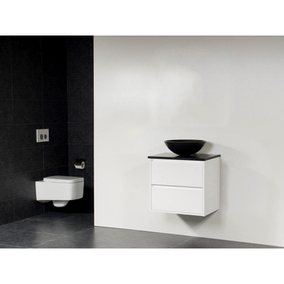 Saniclass New Future XXS Corestone13 vasque à poser noir Meuble 60cm sans miroir Blanc