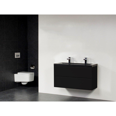 Saniclass New Future XXS Corestone13 Vasque meuble 100cm sans miroir noir