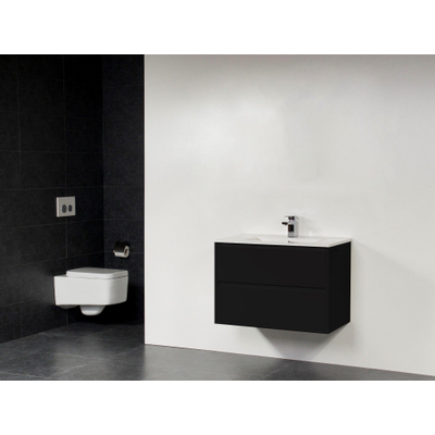 Saniclass New Future XXS Empoli Vasque meuble 80cm sans miroir noir