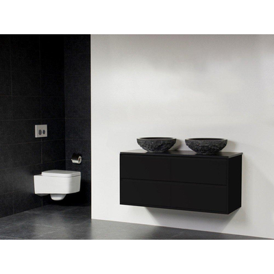 BRAUER New Future Corestone13 Vasque à poser martelé Meuble salle de bains 120cm sans miroir noir