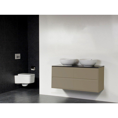 Saniclass New Future Kos Vasque à poser blanc Meuble salle de bains 120cm sans miroir taupe
