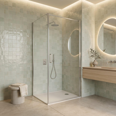 Fortifura Galeria Douchecabine - 80x180x200cm - profiel veiligheidsglas - antikalk - chroom