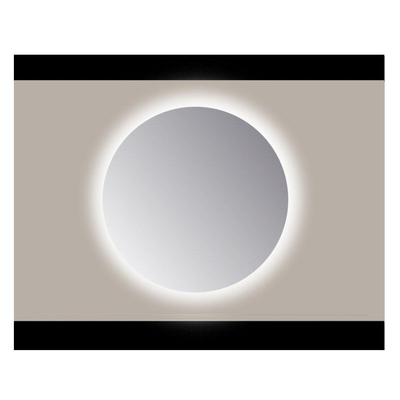 Sanicare Q-mirrors spiegel rond 100 cm PP geslepen rondom Ambiance Cold White leds met sensor