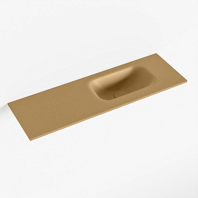 Mondiaz EDEN Vasque - 70x23x0.9cm - lavabo à droite - sans trous de robinet - pour meuble de toilette - Solid surface - Oro