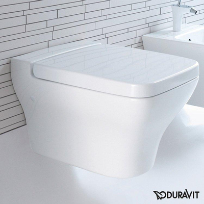 Duravit PuraVida lunette de WC avec fermeture amortie Blanc