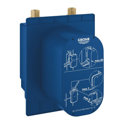 GROHE Eurosmart Cosmopolitan E boîtier encastré avec mitigeur thermostatique pour éléments de finition avec infrarouge avec 2 vannes d'arrêt