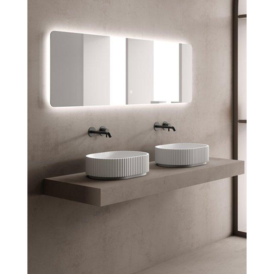 FugaFlow Eccelente Anta Waskom - 48 x 34.5 x 14 cm - ovaal - solid surface - mat wit