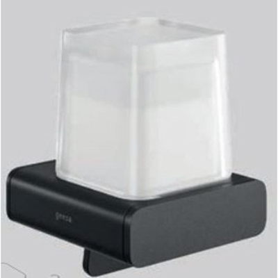 Geesa Shift Distributeur de savon 200 ml Noir avec verre satiné