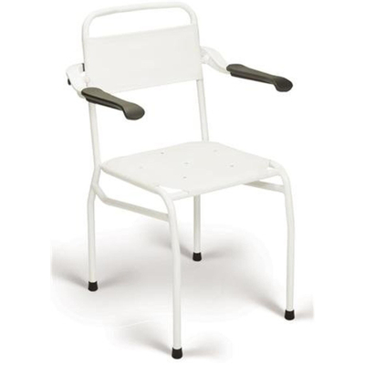 Handicare Handicare Linido chaise de douche hauteur d'assise 54cm avec accoudoirs relevables blanc