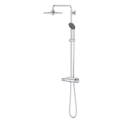 Grohe Vitalio Joy ensemble de douche pluie apparent – thermostatique – douche de tête Ø 26 cm à 3 jets – douchette 3 jets – chrome