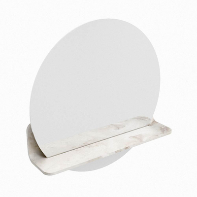 Mondiaz SPOT Miroir de salle de bain - rond 50cm - plan de miroir - couleur Frappe