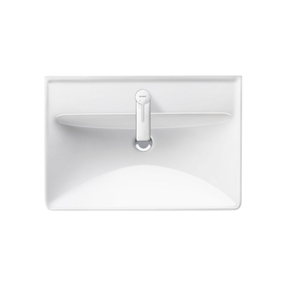 Duravit D-neo Wastafel - 65x44cm - met 1 kraangat - met overloop - wit