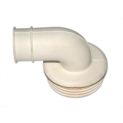 De Beer euromanchet/valpijpsok - 55x32mm - haaks Type 13W - wit