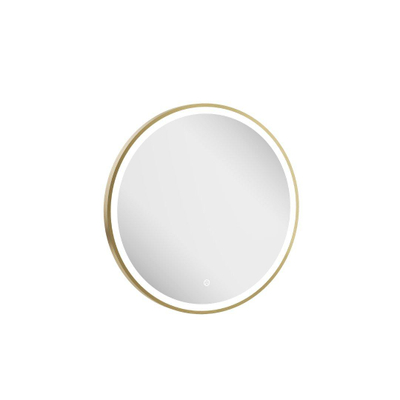 Crosswater Infinity Miroir - avec éclairage - rond - 60cm - laiton brossé (or) DESTOCKAGE
