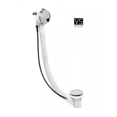 Crosswater Bath Fill Badvulcombinatie - met Waste En 3 - 1 Inlaat En Overloop - hoogglans chroom
