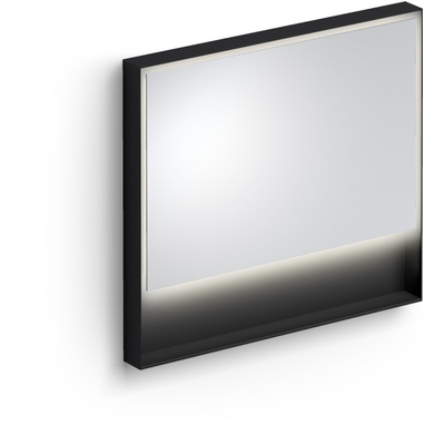 Clou Look at Me spiegel – rechthoek – 90x80 cm – indirecte LED rondom – Zwart mat