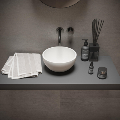 Ideavit Solidmicro lavabo à poser 23x11.5 Solidsurface blanc mat