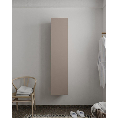 MONDIAZ BEAM Armoire colonne - 160cm - 2 portes - Smoke