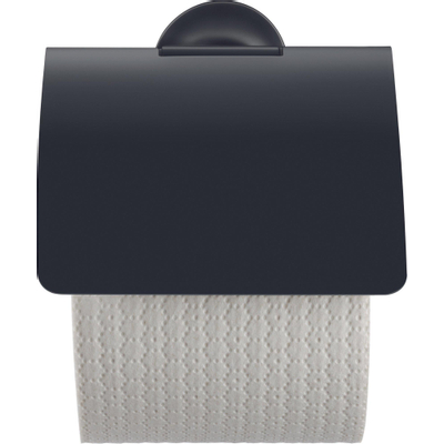 Duravit Starck T Toiletrolhouder - met klep - mat zwart