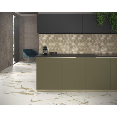 Ceralto Fenera Mosaic Carreau mosaïque - 16.2x28cm - 4.0mm - or - par pièce