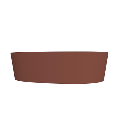 Arcqua Rocker waskom - opbouw - organisch links - 50x37cm - mat terracotta