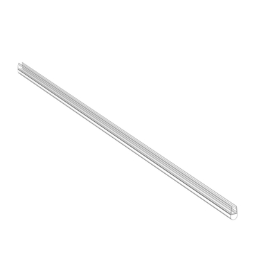 Marenza Universo joint à bille/barre d'étanchéité/barrière d'eau - universel - 200cm raccourcissable - pour verre 8mm - transparent