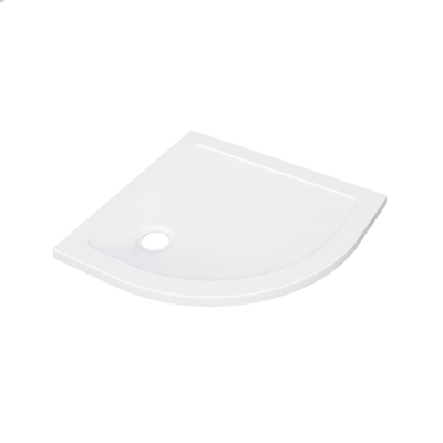 ZEZA Selva Receveur de douche - 80x80x4cm - Quart de rond - acrylique - blanc brillant