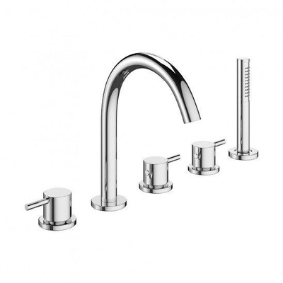 Crosswater MPRO Mike Pro badrandkraan - 5 gats - geborsteld chroom