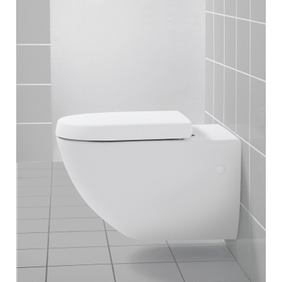 Villeroy & Boch Subway Abattant avec couvercle - charnières inox - blanc - DESTOCKAGE