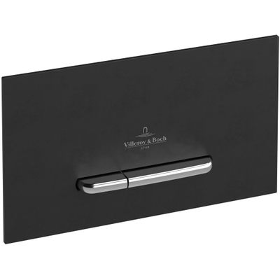 Villeroy & Boch Viconnect bedieningsplaat dualflush frontbediend - 25.3x14.5cm - kunststof zwart/matchroom - mat zwart