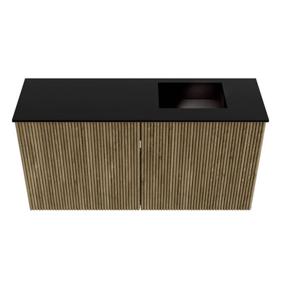 Mondiaz JOYA 80cm toiletmeubel - kleur Dusk - Wastafel FAYE positie Rechts Zonder kraangat kleur Urban.