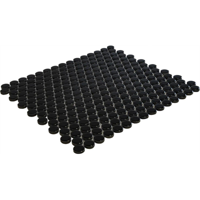 The Mosaic Factory Venice mozaïektegel - 29x32cm - 5.5mm - rond - glans black (zwart)