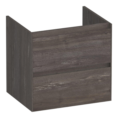 BRAUER Inspire wastafelonderkast 60 2 softclose lades - greeploos - 1 sifon uitsparing - Driftwood