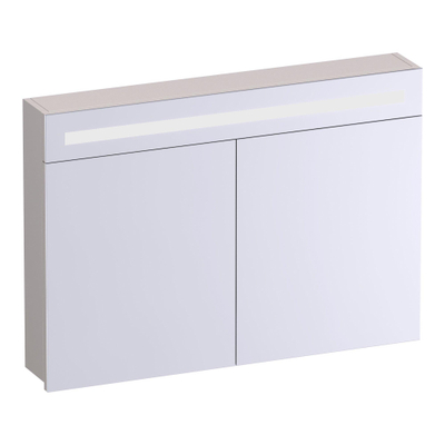 Miroir de toilette BRAUER Promise - 100x70x15cm -- avec éclairage 2 portes miroir mat sable