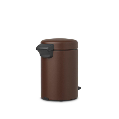 Brabantia NewIcon Pedaalemmer - 3 liter - kunststof binnenemmer - mineral cosy brown SHOWROOMMODELLEN