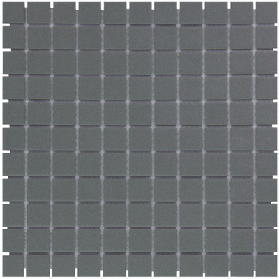 La Mosaic Factory London carreau mosaïque - 30x30cm - carrelage mural et de sol - Carré - Porcelaine Gris Foncé Mat