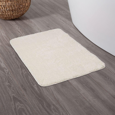 Sealskin angora tapis de bain 60x90 cm polyester blanc cassé