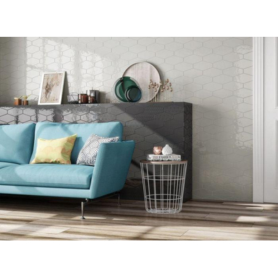 Cifre Ceramica Viena carrelage mural - 10x20cm - 8.5mm - Rectangulaire - Gris Brillant