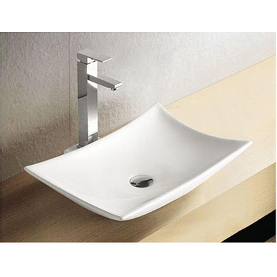 Wiesbaden Scala vasque à poser rectangulaire 56 x 37 x 10,5 cm céramique brillant blanc