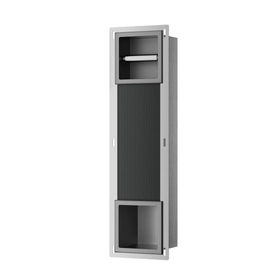 Xellanz Rocko porte-rouleau de toilette sans couvercle et porte-rouleau de réserve encastré gunmetal