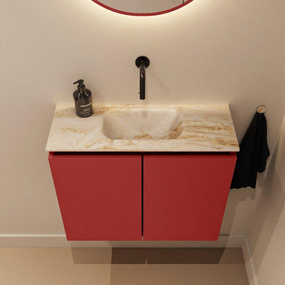 MONDIAZ TURE-DLUX 60cm toiletmeubel Fire. EDEN wastafel Frappe positie midden. Zonder kraangat.